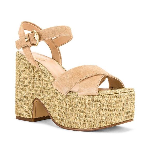 NIB Sam Edelman Women's Sesame Suede Trianna 2 Sandal Size 11 M - Picture 1 of 10